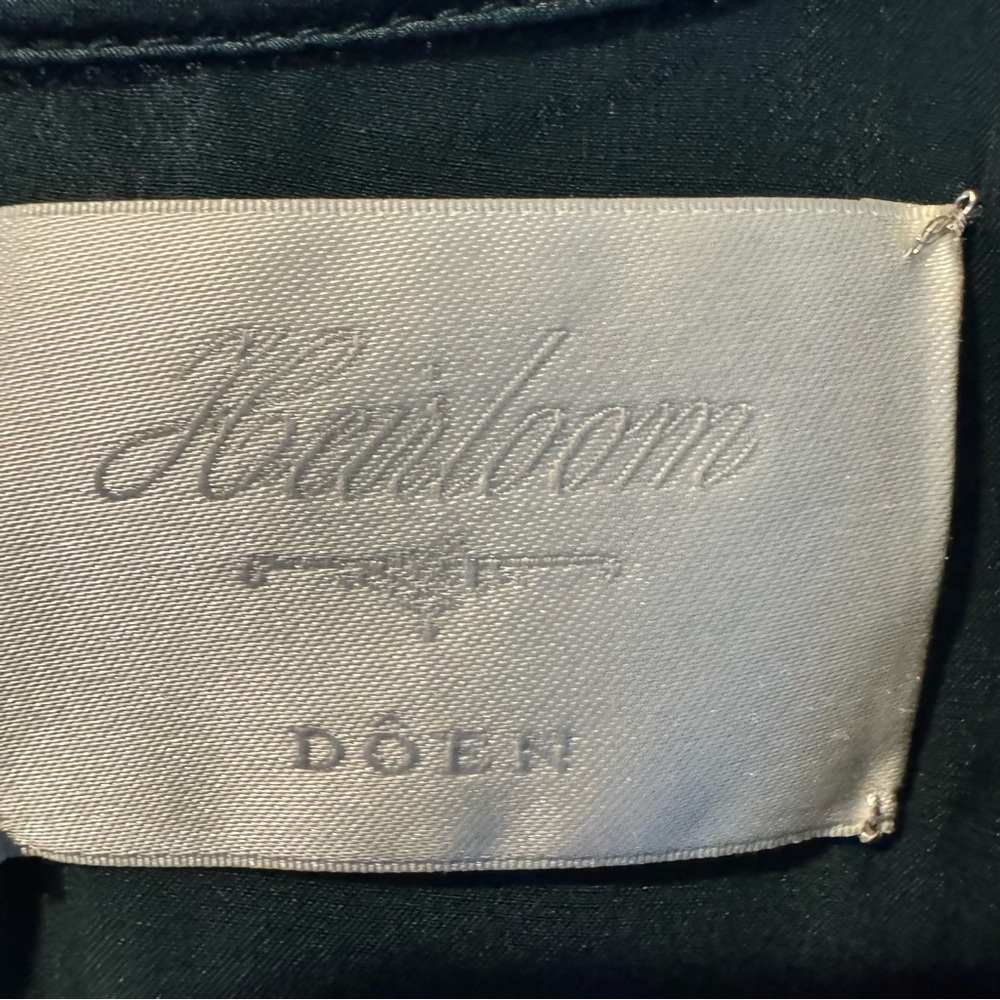 DÔEN Melinda Embroidered Silk Midi Dress Alpine Green | S - Picture 7 of 10